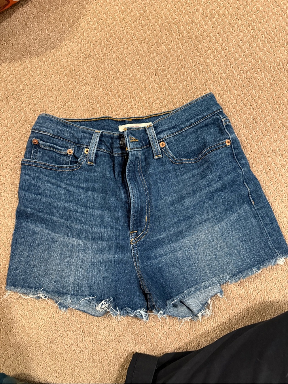 Classic Levi High-Rise Denim Shorts in Blue